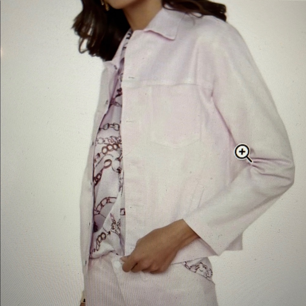 L'Agence Light Pink Denim Jacket NWOT - Picture 3 of 9